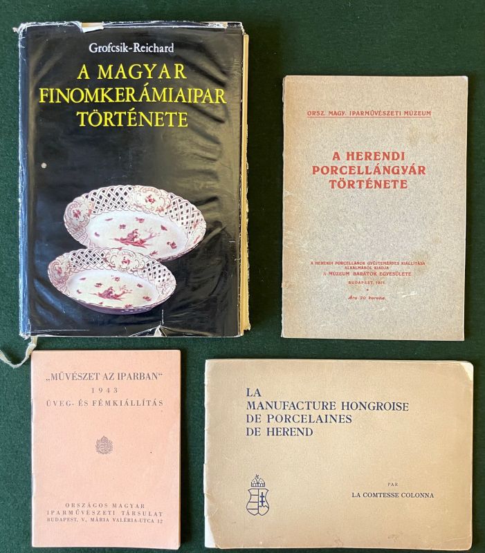 Szakirodalom () - Magyar porcelángyártás - 3 katalógus, 1 könyv